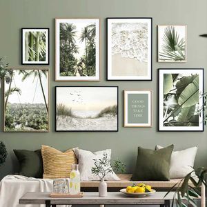 Arte da parede simples Candinavian Nature Nature Landscape HD Pintura a óleo Poster e gravura Decoração da sala de estar da casa J240505