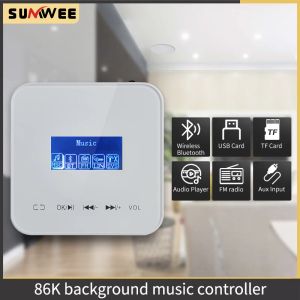 Verstärker 86K Bluetooth kompatibler Wall -Audioverstärker Hintergrund Musik Controller Audio Panel Family Hotel Surround Stereo Musik Sumwee