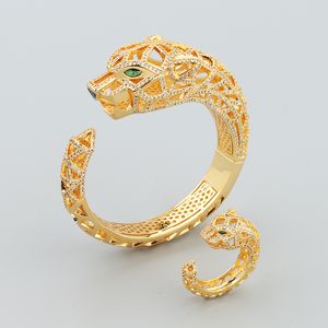 18K Gold Plated Fashion Charme Leopard Bracelet Bracelets Animal Silver for Women Filha Mã