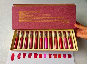 Brand Matte Lip Gloss Lipstick Lip Gloss Sets 12Colors Rossetto Rossetto Rossetto Setlip Setlip Glosslipstick Waterproof3452922