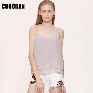 Womens Tanks Camis Tank Top Women Chiffon Blouses New Summer Sleeveless Shirt Floral Flower Cami Loose Female Vest Ladies Drop Deliver Otfz3
