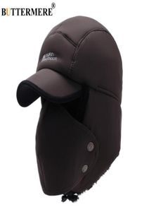 Buttermere Men039s Zimowe czapki Rosyjska kawa bombowca bawełniana czapki earflap męska maska ​​odłączona czapka baseballowa Furt ciepło Ushanka Hat1234351