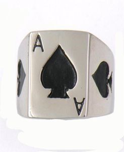 Fanssteel in acciaio inossidabile maschile vintage o wemens gioielli sigillo classico poker vanga un anello fortunato 13w77254l1973998