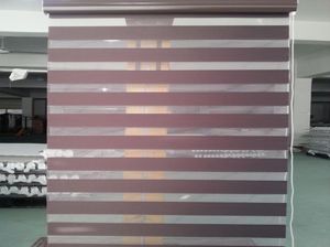 Translúcia de 100 cegas de zebra de poliéster em cortinas de janela de café escuro para sala de estar 30 cores estão disponíveis3203312