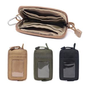 Brieftaschen Multifunktionskartenhalter Brieftet Mini Münze Geldbörse Frauen tragbare Taillenpacksschlitz-Wasserdichte Kit Uactical Key Paket 335i