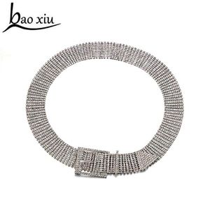 Moda Kadın Gümüş Metal Kemerler Tam Rezestebon Kristal Gelin Geniş Kemerler Göbek Zincir Kemer Lüks Serin Kemer Lady Ceinture Femme S19674305