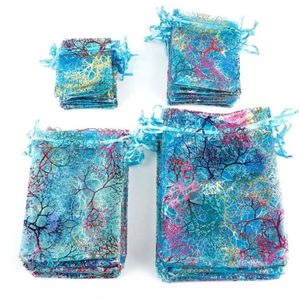 Sacchetti di organza colorati sacchetti di imballaggio gioiello per matrimoni favore 7x9cm 9x12cm 10x15cm sacchetti regalo borse da regalo per la corsia per natalizi pr3904416