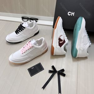 New Designer Luxury Letter Casual Shoes Panda Shoes Summer embellishments Canvas Leather Shoes Little White Shoes Channel Women Forrest Gump Shoes