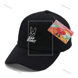 Шариковые шапки Bad Bunny Baseball Cap вышита на 100% хлопковые регулируемые папа шляпа лето женщинам