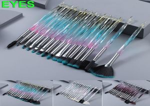 Makeup Brushes Set Crystal Diamond 15pcs Cosmetic Brush Face Eye Shadow Foundation Concealer Eyeliner Eyelash Lip Eyebrow Brushes 9514005