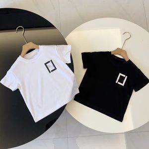 Trendy brand children summer new short sleeved FF letter printed comfortable cotton for men and women with large pain same style T-shirt top