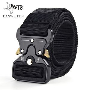 DWTS 남성 벨트 남성 UACTICAL 남자 벨트 군용 캔버스 벨트 큰 크기 야외 UACTICAL MILITAL NYLON BELTS ARMY CEINTURE 201117 235R