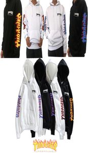 Hoodies Erkekler ve Kadınlar için Pamuk Klasik Kol Alev Mektubu Kapüşonlu Kazak Moda Plus Velvet Sıradan Hip Hop Külot Fabrikası Direc4801917