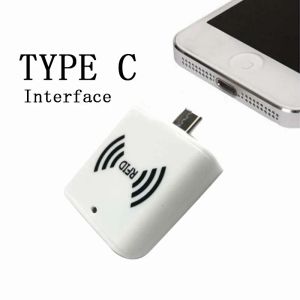 カード13.56MHz ISO14443A HF小さなサイズrfid otg android電話usbタイプcインターフェイスポータブルハンドヘルドICカードリーダー