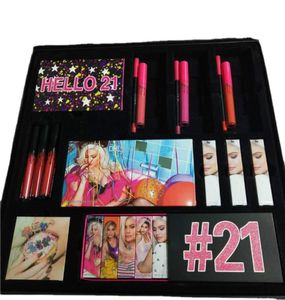 Drop Jenner Makeup Set Hello 21 ST День рождения 21 -й коллекция Гляпка для губная помада симпатичная палитра для век Big Box Cosmetics 6044487