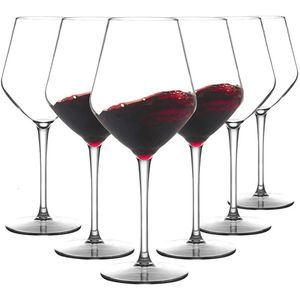 MICHLEY 2/4/6ps Insreable Tritan Plastic Wine Glass Picnic Set di lusso riutilizzabile per barware per barre da barra per la lavastoviglie all'aperto 240429