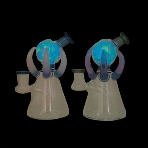 High borosilicate glass atomization filtration hookah, night light portable hookah bag, hookah pot, pipe with rotating mouth, classic
