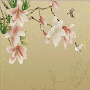 Обои Wellyu Custom крупномасштабные росписи Mabi Magnolia цветы богатые фоны