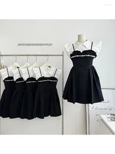 Partykleider Frauen schwarz gotisch a-line mini abendkleid 90s y2k Vintage Kurzarm Luxus Elegant 2000er Ein-Stück-Kleidungsstück