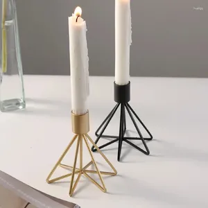 Candle Holders Nordic Metal Gold Black Candlestick Party Stand Exquisite Christmas Home El Table Decoration