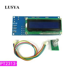 Förstärkare Lusya 3 Way Audio Input 4 Channel PT2313 Digital Tone Board med LCD -display för CAR BEYONG LM1036 NE5532 PREAMPLIFIER A5016