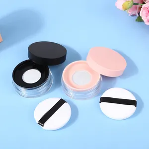 Garrafas de armazenamento 20g Cosmético portátil Puff Loose Powder Dispenser Caso de almofada de ar de caixa vazia com esponja de maquiagem