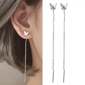 Brincos Dangle Pattern Padrão Coreano Elegante Retor de Strass Butterfly Stud para mulheres Girls Moda