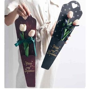 10pcs Pojedynczy kwiat róży pudełko prezentowe Valentine039S Day Work Wystrój Opakowanie Bukiet Materiał kwiatowy 2108058103904
