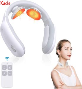 Kacle Neck Massager مدلك رقبة محمولة ذكي مع حرارة 3 أوضاع 15 شدة للهدية نساء الرجال المنزلي Office White758643