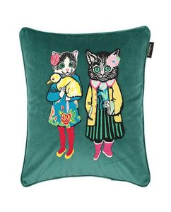 Caixa de travesseiro de designer de luxo Classic Cat Pattern Borderyer Cushion Cover 4545cm para decoração de casa e festival Presentes de Natal2845967