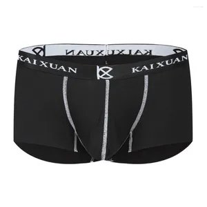 Underpants Home Wear Boxer Sleep Breve Lingerie biancheria intima Shorts Shorts Solid Color Spandex Men