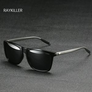 RAYKILLER Square Sunglasses mens Polarized Mirrored lens Glasses UV400 Outdoor Eyewear For Women Driving with Case 247e