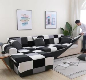 Tampas de cadeira capa de sofá elástico geométrico para sala de estar Modern Sectional Corner Slipcover Couch Protector Christmas Decor3231679