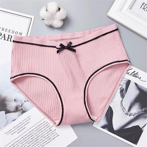 Kadın Külotu Kadın Kesintisiz İç Çamaşırı Moda Katı Bowknot Tasarım Orta Bel Göçeler Kadın Pamuk Elastik Elastik Postpartum Shapewear