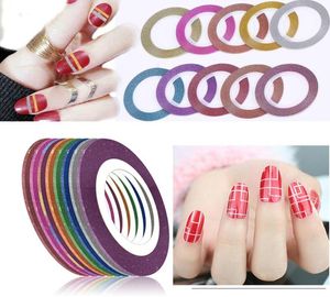 11 Rolls Nail art glitter oro oro stripping rosso nastro adesivo per chiodi accessori fai -da -te adesivi opachi decorazione per nail art22230709