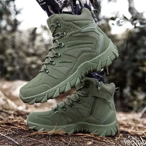 Mens Boots Army Tactical Military Combat Boots Outdoor vandringsstövlar Vinter öken Motorcykel Zapatos Hombre 240429