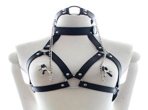 PU Leather Bondage Restraints O Ring Gag Nipple Clamps Slave Collar Fetish Erotic Adult Games Sex toys for Couples2723180