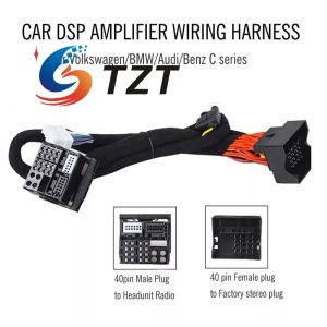 Amplifiers TZT Puzu Car DSP Amplifier Wiring Harness SpecialTail Line Socket for VW Passat/Porsche // BMW