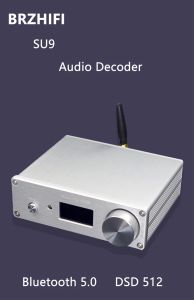 Amplificador 2021 Novo Breeze SU9 núcleo duplo ES9038 DSD512 Bluetooth 5.0 Decodificador DAC Amplificador de fone de ouvido LDAC