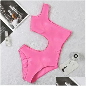One-Piece Suits Shoder Designer Swimsuits Padded Push Up Womens Swimwear Outdoor Beach Swimming Bandage Drop Delivery Sports Outdoors Otsbr