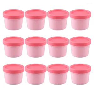 Depolama Şişeleri 12 PCS Buttercream Maske Şişesi Kutusu Yüz Konteyner Kozmetik Paketi Boş Pembe Alt Paket Kavanozlar Çok Amaçlı Seyahat