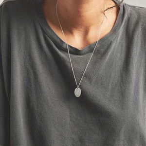 Pendant Necklaces 2024 New Oval Stainless Steel 18 * 12mm Round Necklace Gold O-Chain Womens Jewelry Whale Q2404303