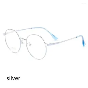Sunglasses Frames Moojolo 51mm Men And Women Retro Eyeglasses Metal Round Vintage Small Glasses Frame For Prescription Lenses 6342