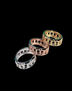 Хип -хоп панк мода Gold TT Rings Женщины для подарка