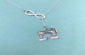 Infinity Lariat Hair Dryer Scissors Sewing Machine Mermaid Sppon I Love Baseball Necklace Pendant Vintage Silver Women Jewelry Fas9621969