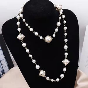 Letter Pendants Designer Necklaces Brand Jewelry Crystal Necklace Stainless steel Men Womens Pearl Chains Trendy Personality Clavicle Chain Wedding Gift