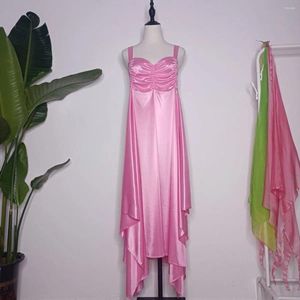 Casual Dresses Glossy Sexy Women Satin Long Dress Sleeveless Loose Night Plus Size Sleeping Robe