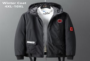Kış ceket erkekler kapşonlu kalınlaştırıcı sıcak kamuflaj parka erkek artı boyut siyah kapüşon 6xl 7xl 8xl 9xl 10xl büyük erkek ceket giysileri 203534233