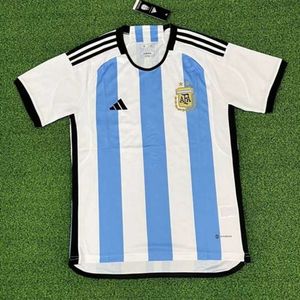 Maglie da calcio a casa 22-23 Argentina via Jersey per adulti set personalizzato n. 10 edizione della messaizione della Coppa del Mondo