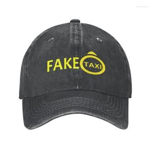 Caps de bola Moda Fake Taxi Driver Citação Cot Cotton Baseball Cap para homens Mulheres Ajuste Dadd Hat Sports Drop Drop Acessórios Chapéus SC OTBEX